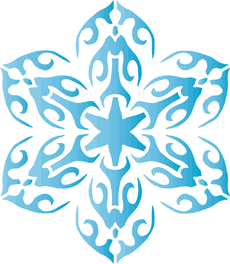 Снежинка XV - трафарет для декора