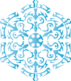 Снежинка XXI - трафарет для декора