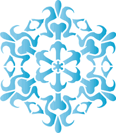 Снежинка XXIII - трафарет для декора