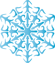 Снежинка XIX - трафарет для декора