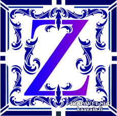 Буквица Z - трафарет для декора