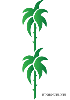 Вертикальный бамбук (трафарет для рисования)