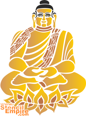 Будда - трафарет для декора