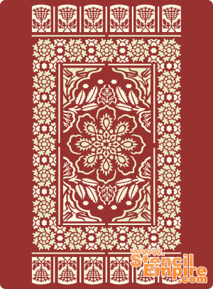 Османский ковер 1 - трафарет для декора