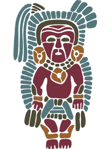 Жрец Майя - трафарет для декора