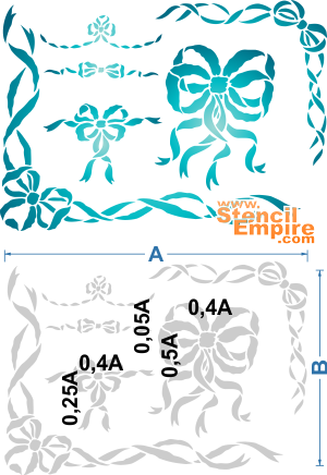 Набор бантов - трафарет для декора