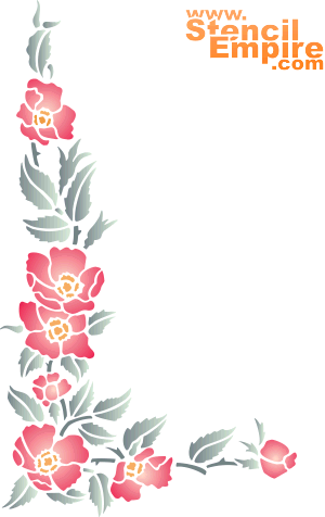 Угол шиповника (Трафареты цветов розы)