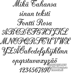 Рукописный шрифт Роза - трафарет для декора