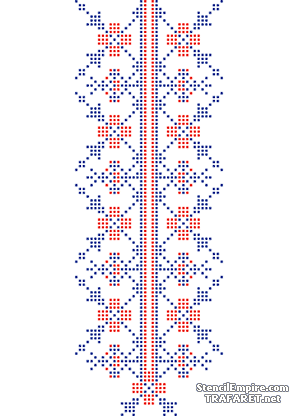 Русская вышивка 012 - трафарет для декора