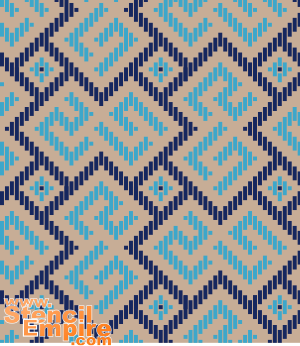 Стена Регистана 02 (Трафареты арабесок)