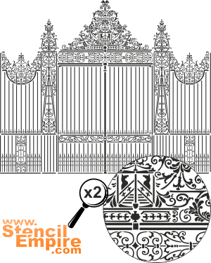 Английские ворота (Архитектурные трафареты)