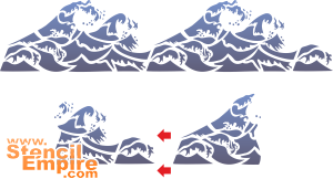 Китайские волны (трафарет для росписи)