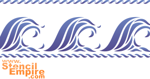 Класические волны (Трафареты морских бордюров)