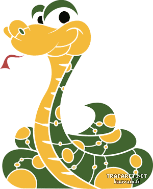 Маленькая змея 01 (трафарет для росписи)