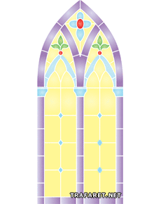 Средневековое окно - трафарет для декора