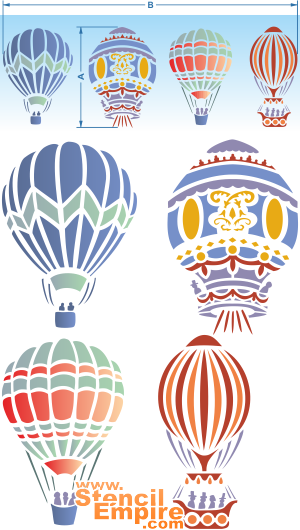 Воздушные шары - трафарет для декора