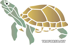 Черепаха 02 - трафарет для декора