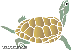 Черепаха 04 - трафарет для декора