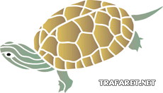 Черепаха 05 - трафарет для декора