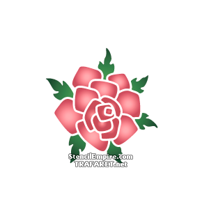 Цветок розы 1А - трафарет для декора