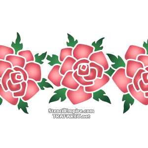 Цветок розы 1B - трафарет для декора