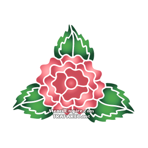 Цветок махровой розы 2А - трафарет для декора