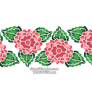 Цветок махровой розы 2В - трафарет для декора