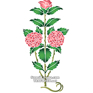 Куст розы 1 - трафарет для декора