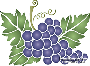 Виноградная гроздь 4 - трафарет для декора