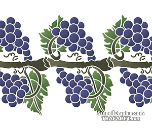 Виноградная лоза 4 - трафарет для декора