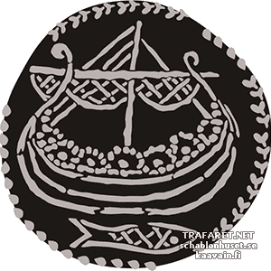 Монета викингов - трафарет для декора