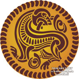 Монета викингов 2 - трафарет для декора