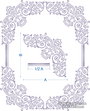 Классический угол 103 - трафарет для декора