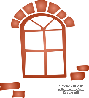 Старое окно - трафарет для декора