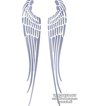 Крылья ангела 01 - трафарет для декора