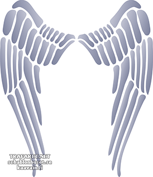Крылья ангела 02 - трафарет для декора