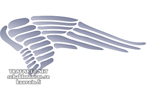 Крыло ангела 02 - трафарет для декора