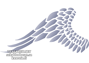 Крыло ангела 03 - трафарет для декора