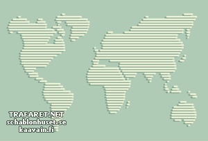 Карта мира 02 - трафарет для декора