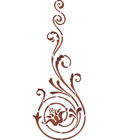 Спиральный цветок - трафарет для декора