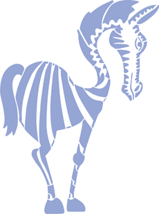 Стильная зебра - трафарет для декора