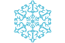Снежинка III (трафарет, малая картинка)