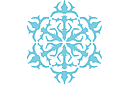 Снежинка IV (трафарет, малая картинка)