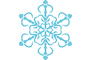 Снежинка V (трафарет, малая картинка)