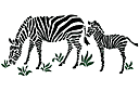 Зебры - трафареты животных