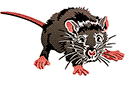 Испуганная мышь - трафареты животных