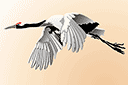 Летящий журавль 2 - трафареты животных