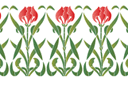 Тюльпаны Ар Нуво - трафареты цветов
