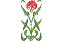 Тюльпан Ар Нуво - трафареты цветов