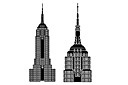 Эмпайр Стейт Билдинг - архитектурные трафареты